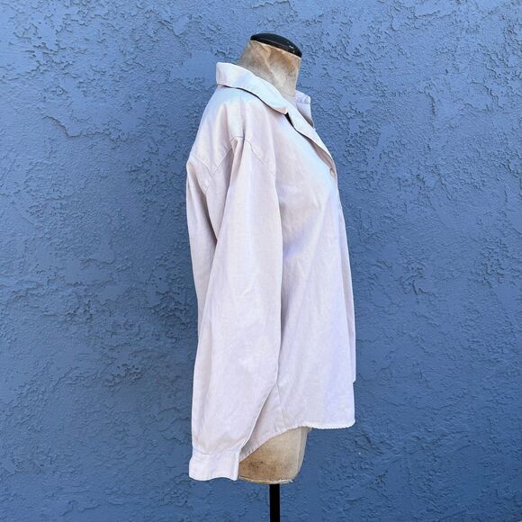 90s Liz Claiborne Button Cotton Shirt in Size Meidum with Crest 80s Preppy - Picture 7 of 10